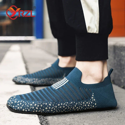 YRZL Mocassini in rete Mocassini da guida da uomo Appartamenti di alta qualità Scarpe da passeggio maschili Mocassini casual in mesh traspirante Scarpe estive da uomo