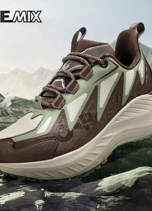 ONEMIX Scarpe casual da uomo autunno inverno Scarpe da trekking antiscivolo e resistenti all'usura con assorbimento degli urti morbido ed elastico PlatiNum