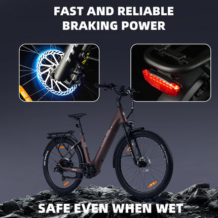 Bicicletta Elettrica TTGO Z3 27.5x2.4 " con Motore da 250W, Batteria 48V15AH, Freni a Disco Idraulici, E-Bike per Adulti, MTB Elettrica da Città