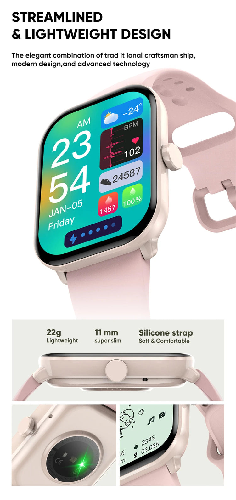Per Xiaomi Watch 5 Smart Watch da uomo HD AMOLED schermo frequenza cardiaca chiamate Bluetooth localizzazione GPS Smartwatch sportivo impermeabile da donna platinumshop