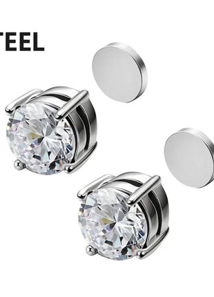 1/3 paia di orecchini magnetici per uomo e donna, magnete CZ nero, orecchino a clip non penetrante, orecchino a magnete rotondo senza piercing platinumshop