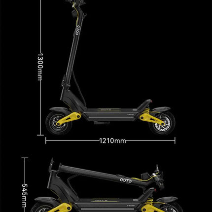 Monopattino Elettrico OOTD S10 10 Pollici con Bluetooth e APP, 1400W 48V 20AH, Velocità Massima 55 KM/H, Autonomia 70km, Monopattino Leggero con Doppia Sospensione