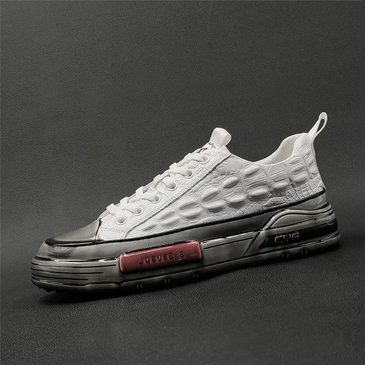 New Designers Genuine Leather Alligator Pattern All Match Sneaker For Men Casual Shoes Flats Walking Footwear Zapatos Hombre