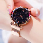 Orologi da donna con cielo stellato alla moda, fibbia magnetica, cintura in rete, orologio al quarzo con diamanti, orologio da donna platinumshop