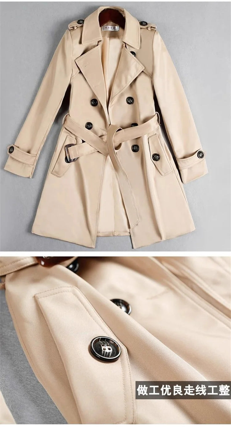 Xiaoxiangfeng Jacket Women2026Spring Autumn Winter New Fashion Windbreaker British Style Long Trench Coat Loose Female Outerwear