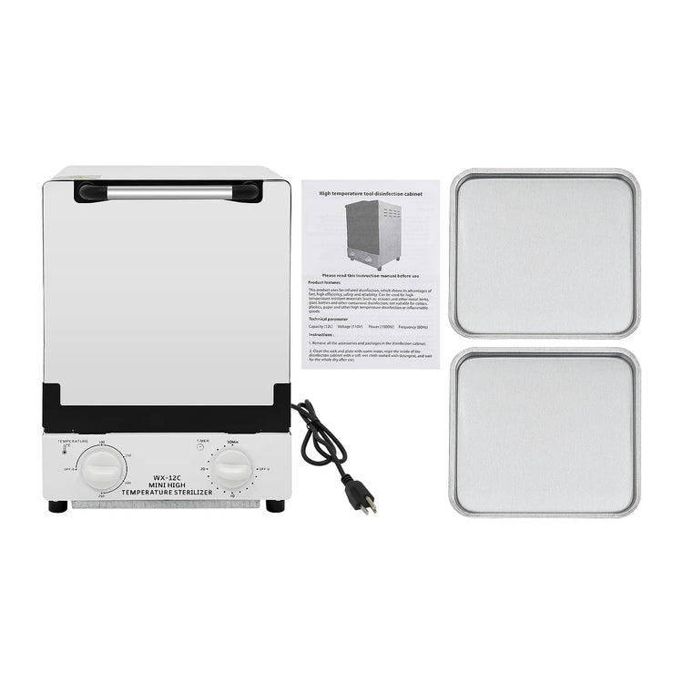 1000W Metal Tool Sterilizer Nail Tool Cleaning Sterilizer Cabinet High Temperature Cleaning Box Dry Heat Sterilizer