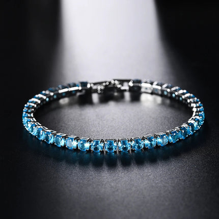 4mm Micro-inlaid Zircon Tennis Bracelet for Women 2025 New Men Bracelet Homme Jewelry Accessories Wholesale PlatiNum