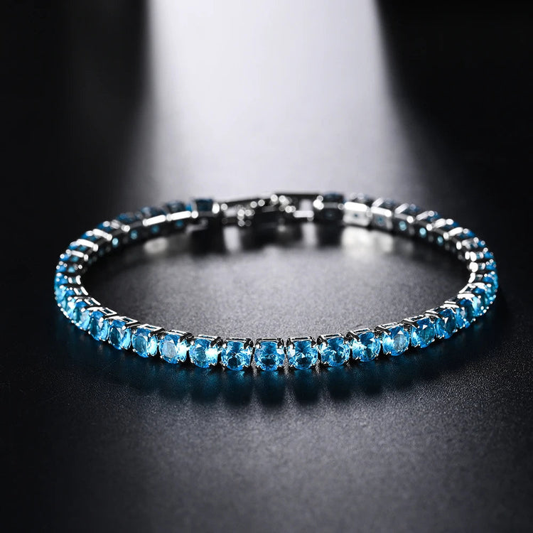 4mm Micro-inlaid Zircon Tennis Bracelet for Women 2025 New Men Bracelet Homme Jewelry Accessories Wholesale PlatiNum