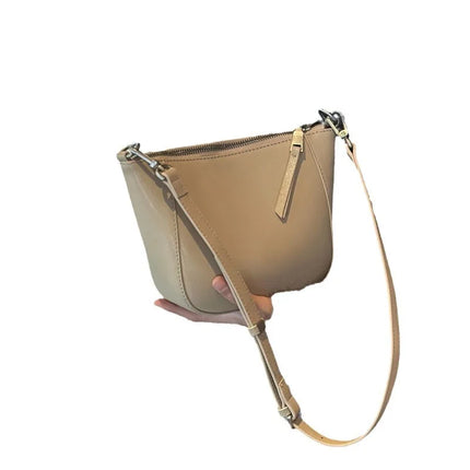 Nuova borsa in vera pelle, versatile borsa a tracolla piccola in pelle di vacchetta di alta qualità per donna