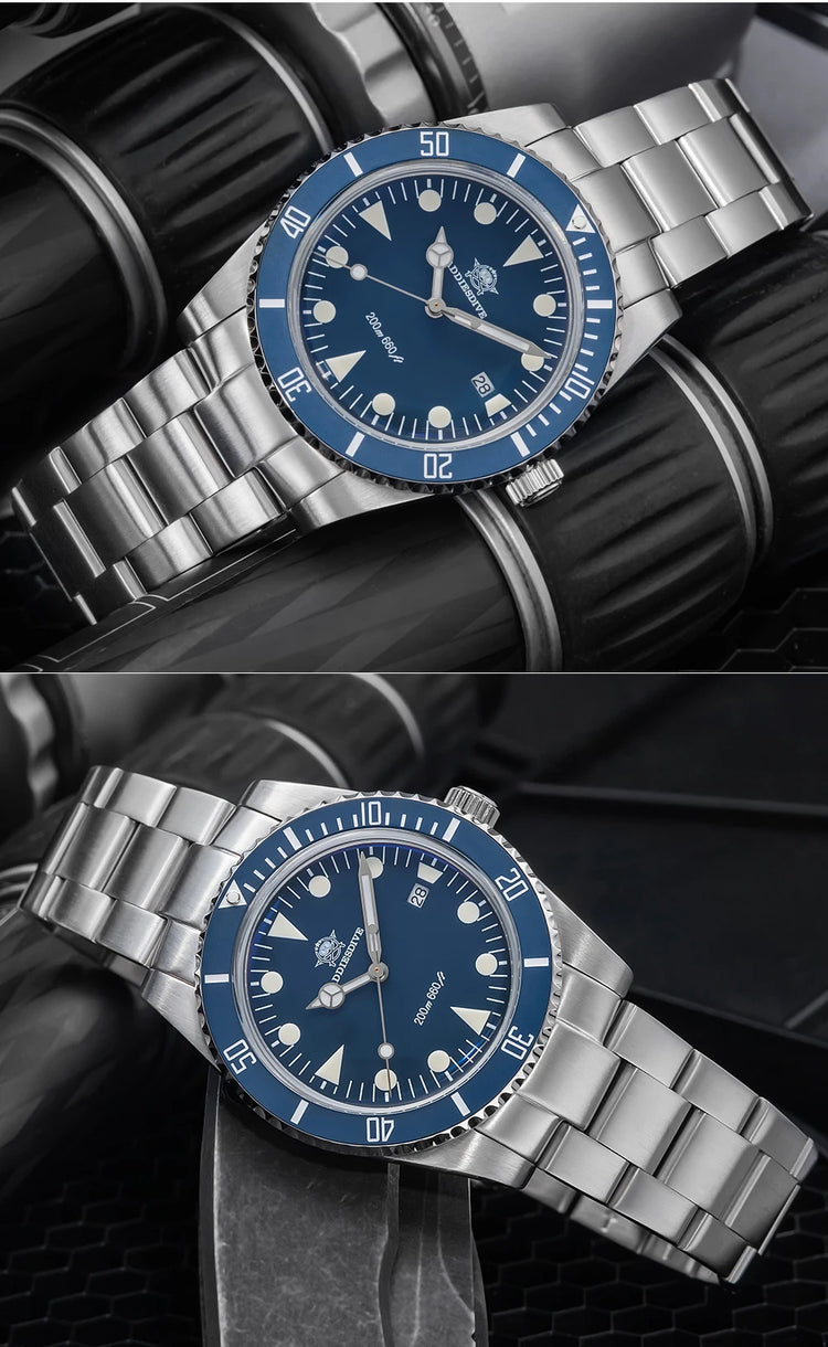 ADDIESDIVE New Gift Watch For Men AD2068 Quartz Watches 39mm Waterproof 200m Ceramic Bezel BGW9 Luminous Diving Leisure Wristwat