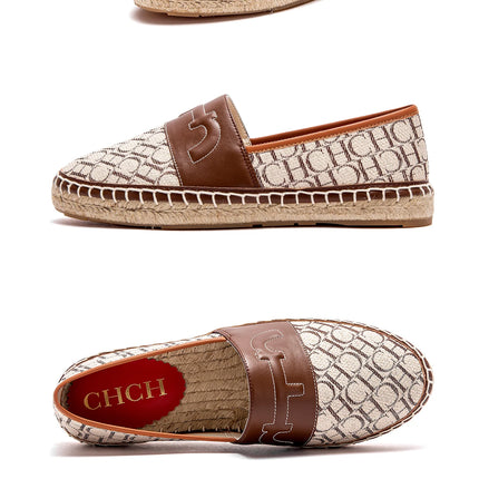 Retro Classic Style New Women's Flat Shoes Letter Print Design Women's Casual Fisherman Shoes Fashionable and Versatile