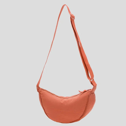 Simple Design Women's Messenger Bag Fashion Ladies Nylon Hobos Small Shoulder Bags Vintage Female Girls Purse Cloth Handbags PlatiNum
