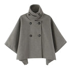KONDALA High Street Holiday Chic Women Cloak Coat Turtleneck Double Breasted Loose Coat Fashion 2026 Fall Winter Night Out Coat