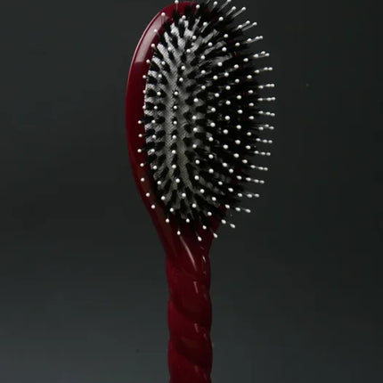 Scalp Massage Boar Bristle Fried Dough Twists Hair Brush Reduces Hair Breakage Detangling Hair Comb Portable Daily Hair Styling Accessories