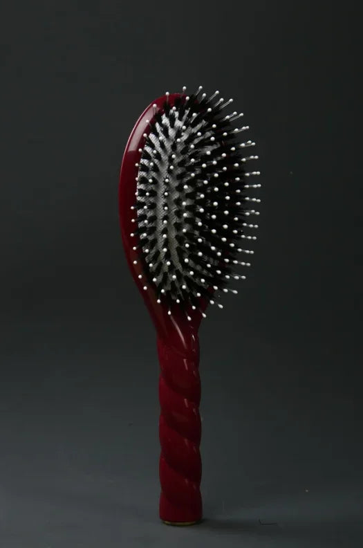 Scalp Massage Boar Bristle Fried Dough Twists Hair Brush Reduces Hair Breakage Detangling Hair Comb Portable Daily Hair Styling Accessories
