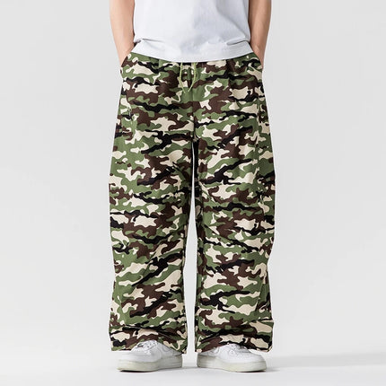 Pantaloni cargo mimetici uomo pantaloni Harem casual Harajuku larghi uomo sport all'aria aperta pantaloni a gamba larga uomo streetwear oversize High Street