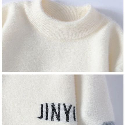 Sweaters men Winter Letter pattern thick sweater men Student youth sweaters autumn Men's wool pullovers full