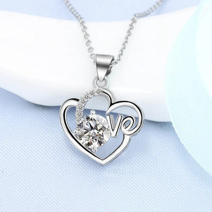 925 Sterling Silver Necklace For Women Round Pendent Sparkling Pave CZ Necklace Fashion Anniversary Birthday Jewelry Gifts N325 PlatiNum