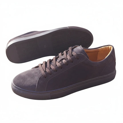 Men Coffee Suede Loafers Skateboarding Pure Outdoor Durable Leather Casual Walking Style Shoes