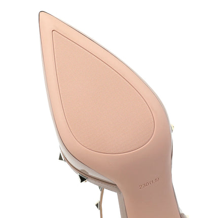 【Misurati la lunghezza dei piedi prima di ordinare】Scarpe da donna eleganti e di lusso con rivetti, sexy, con tacco alto e sottile, modello 62-CHC-33 platinumshop