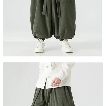 Pantaloni di velluto a coste da uomo autunno inverno pantaloni larghi casual oversize da uomo streetwear moda Harajuku donna pantaloni in vita elastica da uomo