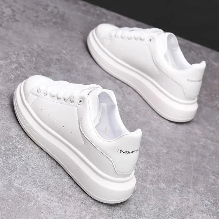 Brand Men's Shoes Black Glossy Casual Men Shoes White Fashion Couple Sneakers Man Shoes for Men