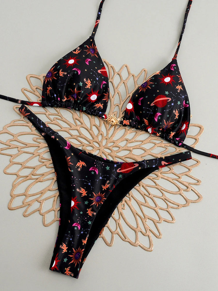 Micro Bikini Push Up Costumi da bagno donna 2026 Costumi da bagno sexy Bikini brasiliano Set Halter Biquini Costumi da bagno Perizoma Beachwear Donna