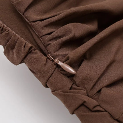 ETJ 2025 Sommer Damen Neue Mode Sexy Hot Girl Stil Rüschen gestapelt Dekoration Rock Hose Kurze Mid-Waist