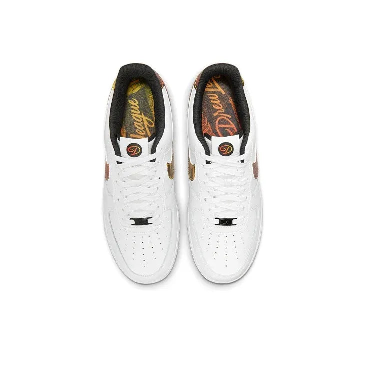 Nike Air Force 1 Skateboard Shoes Unisex Low Top White/Orange DM7578-100