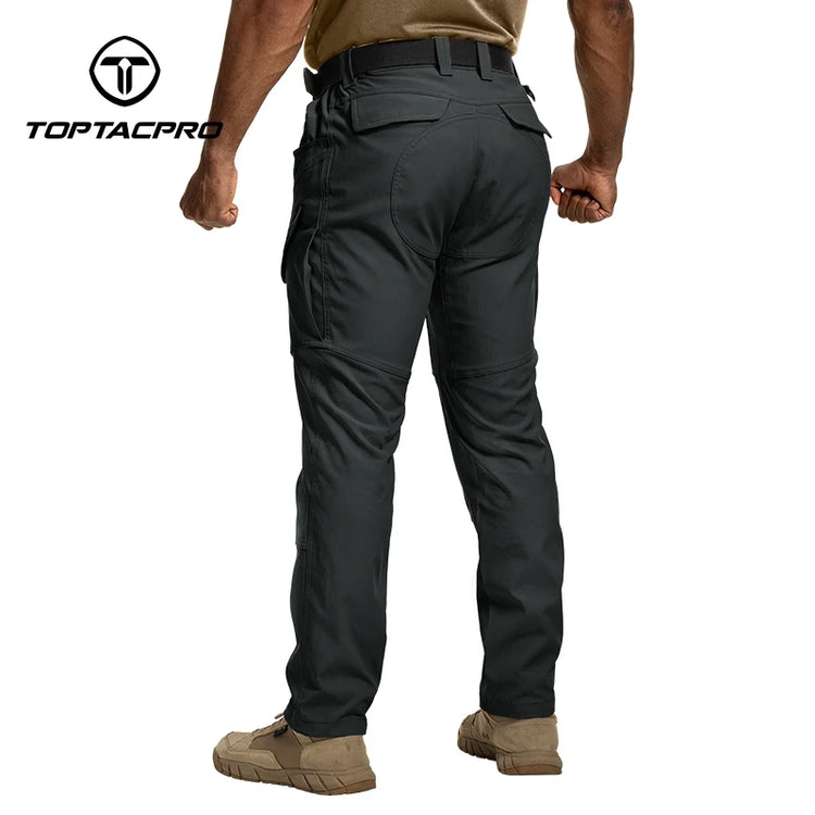 TOPTACPRO Men's Flex Ripstop Water-Resistant Lightweight Stretch Cargo Trousers for EDC Outdoor Work Hiking 8201