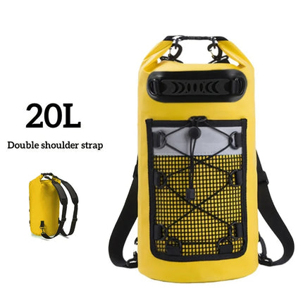 PVC Swimming Backpack Dry Bag for Women Men 10L 20L Waterproof Shoulder Kayak Trekking Drifting Rafting Surfing Boat Bag