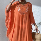 Abito Copricostume Estivo da Donna con Scollo Quadrato, Protezione Solare, Vestibilità Ampia, Traforato, per Spiaggia e Vacanze platinumshop
