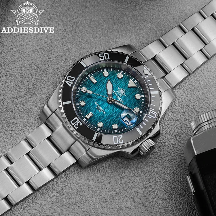 ADDIESDIVE Hot Selling Men's Automatic Watch Sapphire Glass 200m Waterproof Watch BGW9 Night Light Classic Men's Watch AD2536