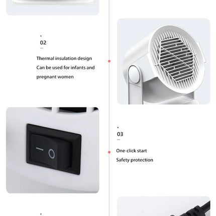 Mini Electric Heater Quick Heating Overheating Protection Home Electric Heater Desktop Small Warm Air Heater Indoor Office