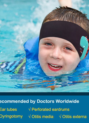 Fascia per nuoto impermeabile per bambini Fascia di protezione per le orecchie regolabile per mantenere l'acqua per il bagno, il nuoto, l'immersione