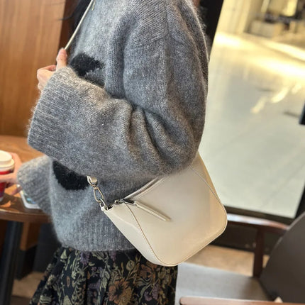 Nuova borsa in vera pelle, versatile borsa a tracolla piccola in pelle di vacchetta di alta qualità per donna