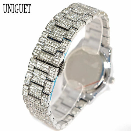 Orologio da Donna UNIGUET di Lusso alla Moda, Elegante Quadrante Piccolo con Diamanti Rosa, Mini Orologio da Polso al Quarzo Bling-Bling da Donna, Regalo platinumshop