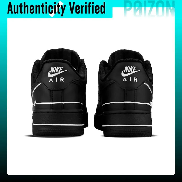 Nike Air Force 1 Skate Shoes Unisex Low-top Black White CW2288-001(Team333)