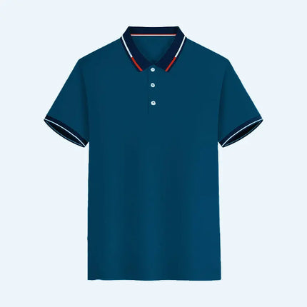 Men's short sleeve top daily casual short sleeve T-shirt with lapel casual short sleeve men's casual T-shirt