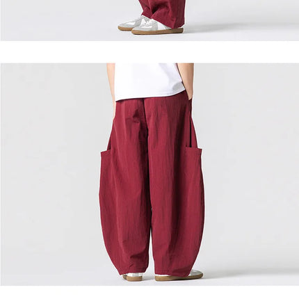 Pantaloni Estivi Leggeri da Uomo e Donna, Streetwear con Coulisse, Stile Y2K, Cargo, Tinta Unita, Gamba Larga, Taglie Forti fino alla 5XL