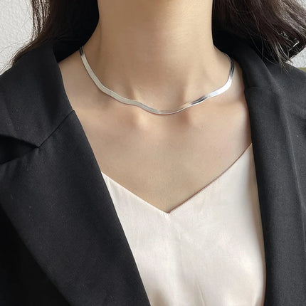 Set di collane con bracciale a catena in argento sterling 925 da 4 mm per donna uomo set di gioielli da sposa per feste di moda regali platinumshop