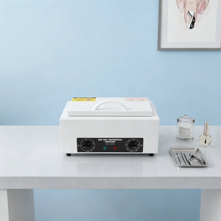 Metal Cleaning Machine High Temperature Sterilizer 300W 2L 122-428℉ Timer Dry Heat Stainless Steel for Nail Salon Clinic Lab Can Be Used In Clinics Hair Stores Nail Salons Beauty Salons Laboratories Etc
