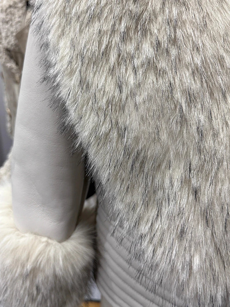 ZADORIN Luxury Winter Faux Raccoon Fur Coat Woman Short Faux Sheepskin Leather Jacket Warm Fur Lined Elegant Woman Clothes Tops