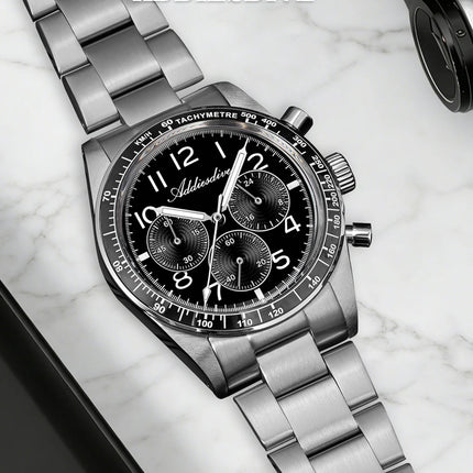 ADDIESDIVE New Chronograph 0S20 Quartz Wristwatch Luxury Men Watch Ceramic Bezel Domed Glass 100m Waterproof BGW9 Luminous
