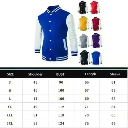Men's casual baseball jacket, men's cool jacket, jacket pocket design, printed pattern