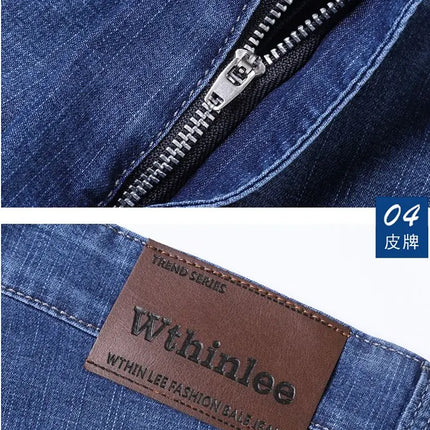 Nuovi pantaloncini di jeans di fascia alta da uomo nella primavera e nell'estate del 2025, pantaloncini di jeans casual da lavoro di marca larghi e versatili