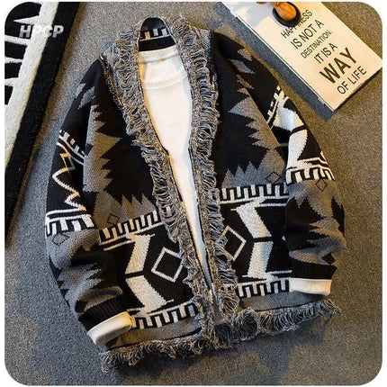 Autumn/winter New Fashion Thicken Warm Knitted Sweater Men's Casual Loose Sports Retro Plus Size High Quality Cardigan Sweater
