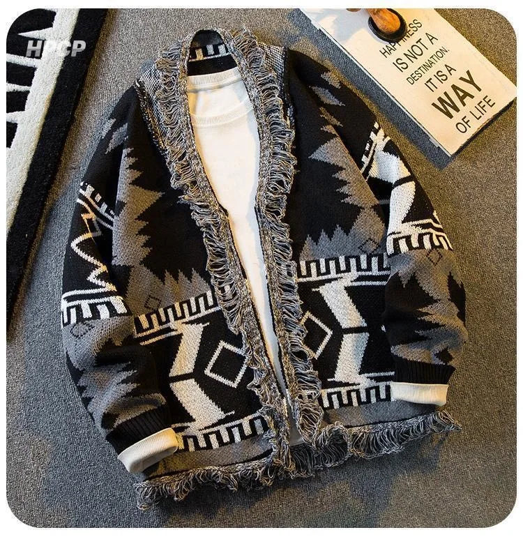 Autumn/winter New Fashion Thicken Warm Knitted Sweater Men's Casual Loose Sports Retro Plus Size High Quality Cardigan Sweater