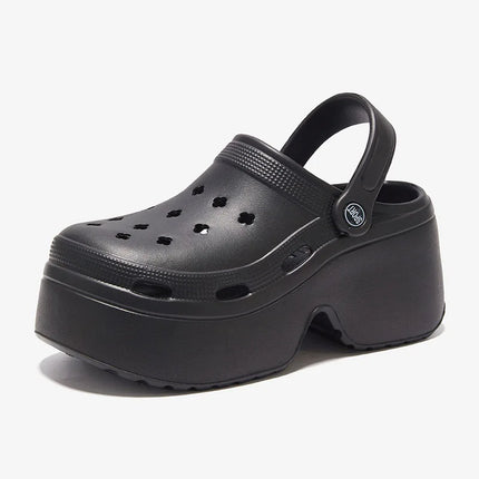 Sandali da Donna con Tacco Alto 9CM, Nuove Ciabatte Estive 2024, Scarpe da Spiaggia e Giardino con Suola Morbida, Impermeabili, Scarpe Forate da Donna per Esterni