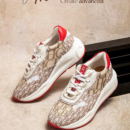 Women's Vulcanized Shoes 2026 New Beige Walking Shoes Women's Outdoor Sports Shoes